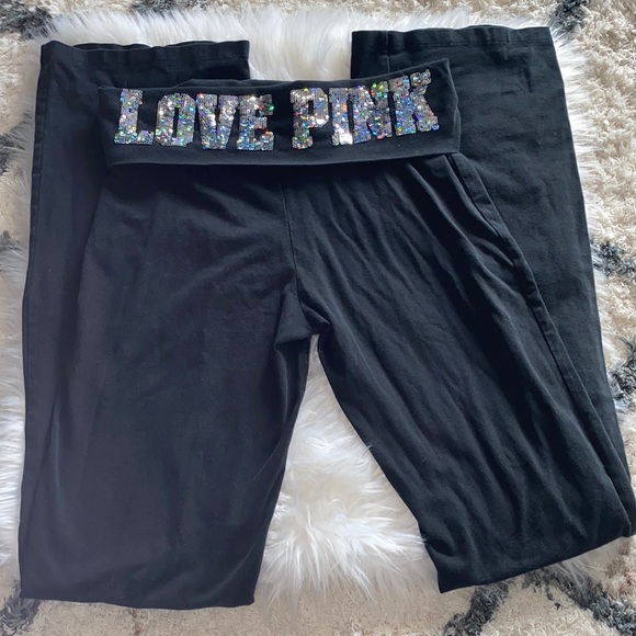 PINK Victoria's Secret Pants - PINK Victoria’s Secret Bling Sequin Yoga Pants